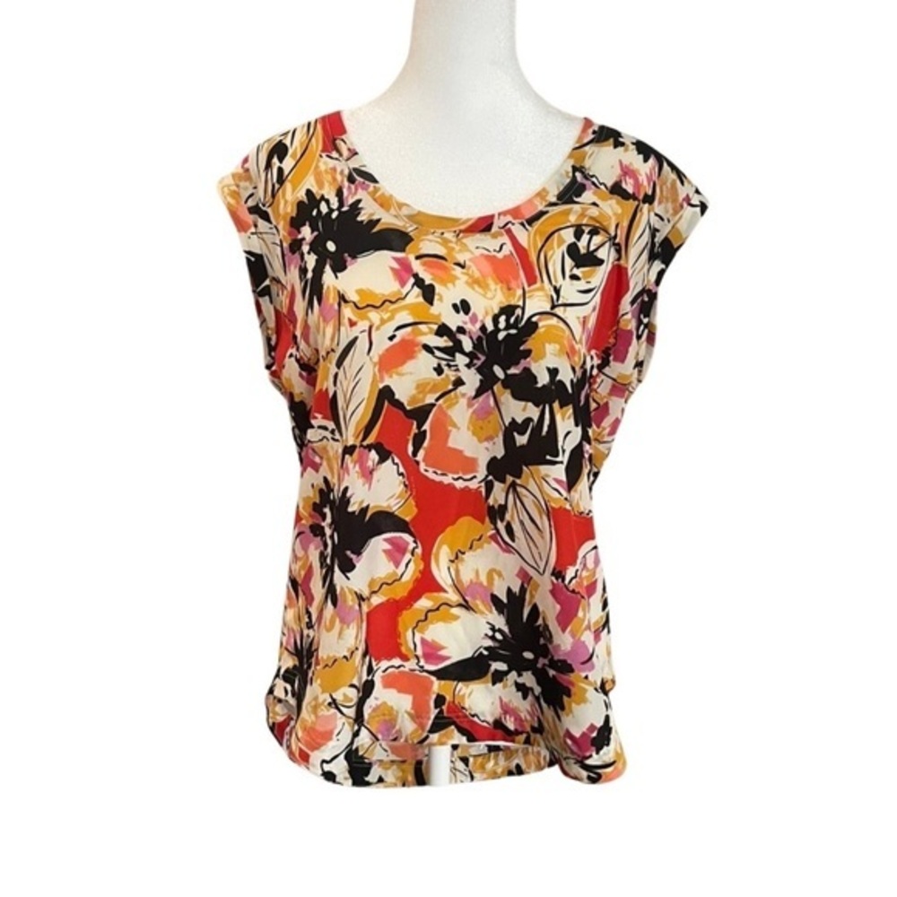 J. Crew Women’s 6 Medium Top Blouse Floral Office Work Shirt.